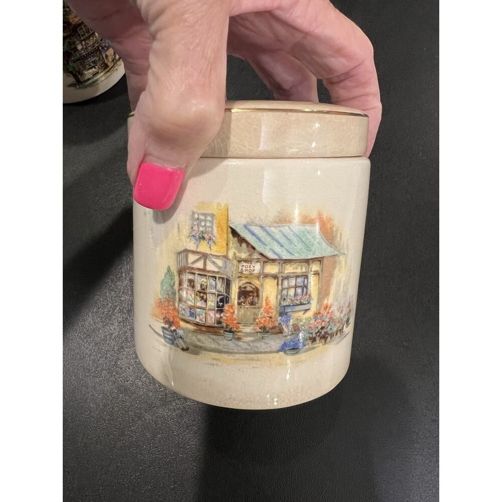 Frank Cooper Ltd Oxford England Posy Shop Vintage Ceramic Lidded Jam Jar - Picture 3 of 6